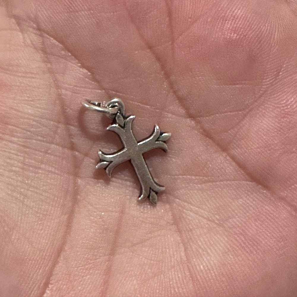 James Avery Fleuree 925 silver cross. Dc’d. Small charm.
